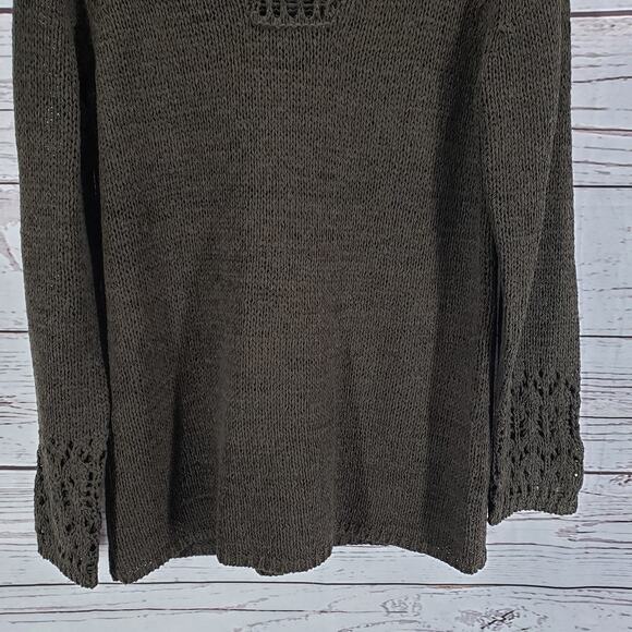 Chico's Women's Brown Knit V-Neck Pullover Long Sleeve Top Size 2 - Picture 15 of 15
